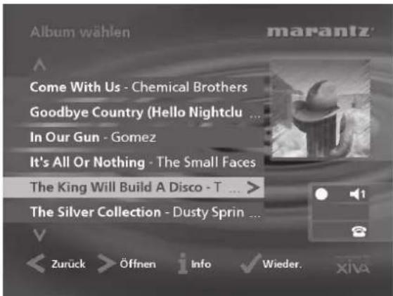 MARANTZ DH9500 - So durchsuchen Sie die Bibliothek nach Alben - 1