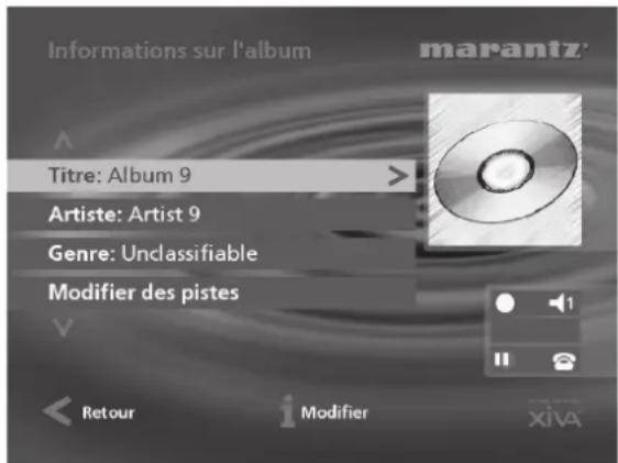 MARANTZ DH9500 - Pour modifier le nom d'un élément - 1