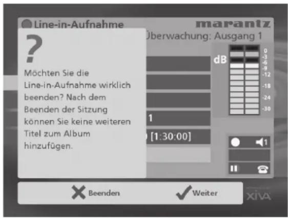 MARANTZ DH9500 - So beenden Sie eine Aufnahmeeinheit von einer externen Quelle - 1