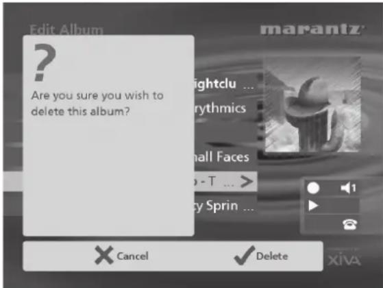 MARANTZ DH9500 - Deleting albums, tracks or playlists - 1