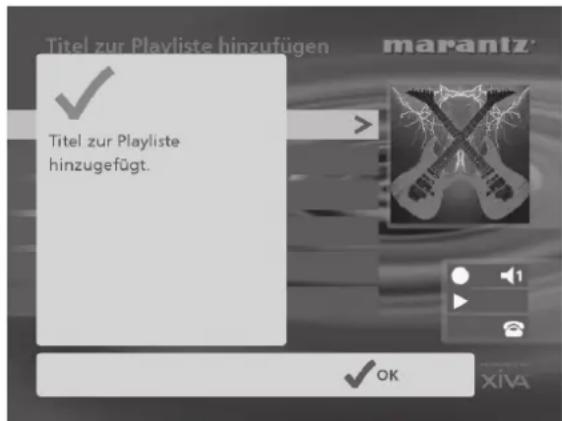 MARANTZ DH9500 - So fügen Sie der Playliste Titel hinzu - 2