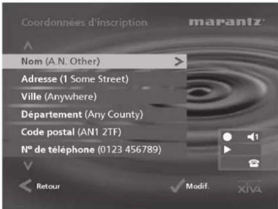 MARANTZ DH9500 - Coordonnées d'inscription - 1