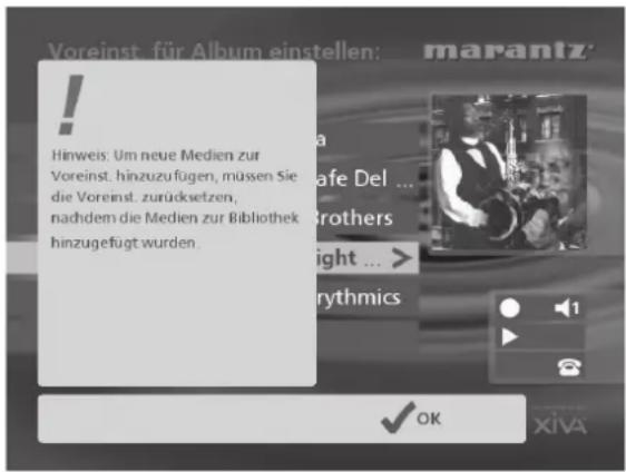 MARANTZ DH9500 - So wählen Sie Musik für einen Voreinstellung aus: - 1