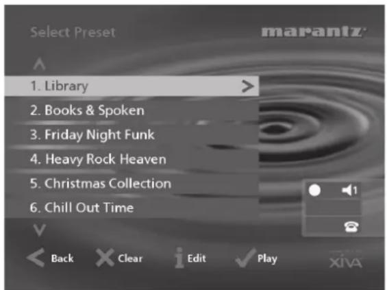 MARANTZ DH9500 - Storing a preset - 1
