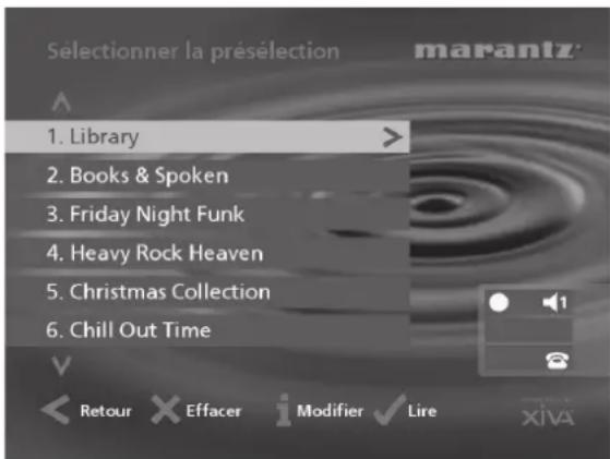 MARANTZ DH9500 - Pour parcourir la médiathèque par présélection - 1