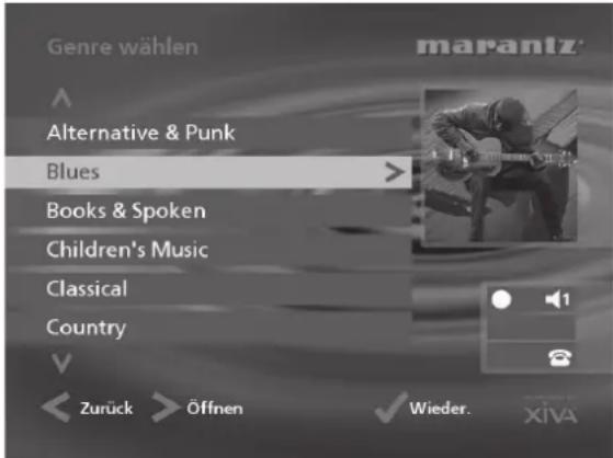 MARANTZ DH9500 - So durchsuchen Sie die Bibliothek nach Genre - 1