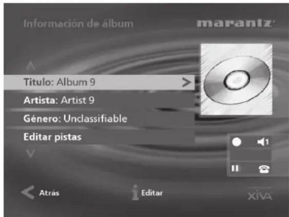 MARANTZ DH9500 - Para editar el nombre de un elemento - 1