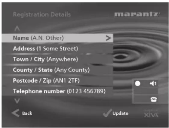 MARANTZ DH9500 - Registration Details - 1