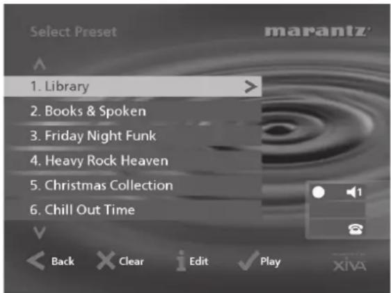 MARANTZ DH9500 - To browse the library by preset - 1