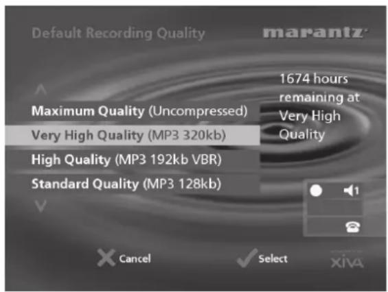 MARANTZ DH9500 - Default Recording Quality - 1