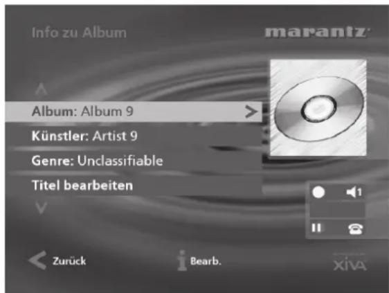 MARANTZ DH9500 - So bearbeiten Sie den Namen eines Eintrags - 2