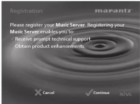 MARANTZ DH9500 - To register your Music Server - 2