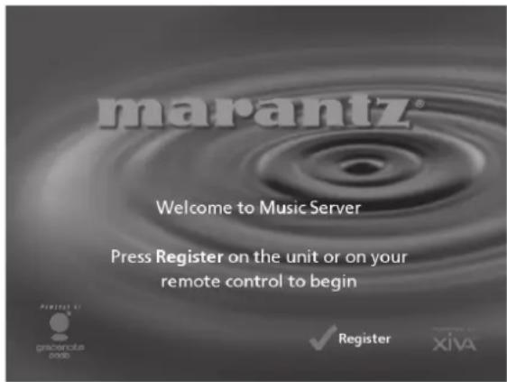 MARANTZ DH9500 - To register your Music Server - 1