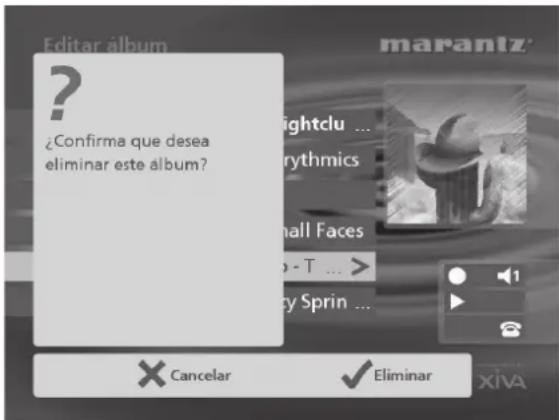 MARANTZ DH9500 - Eliminación de álbumes, pistas o listas de reproducción - 1