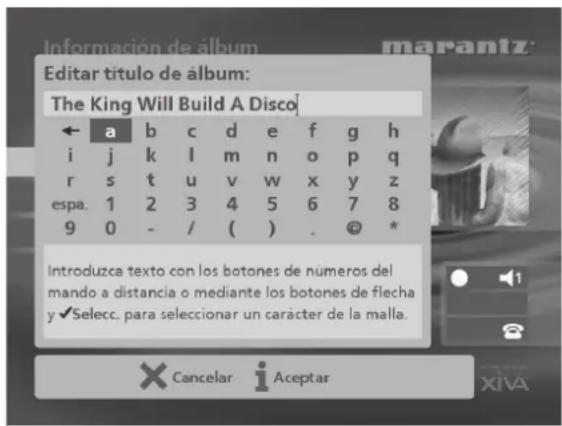 MARANTZ DH9500 - Para seleccionar letras en una malla - 1