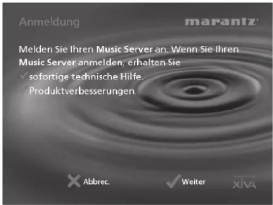 MARANTZ DH9500 - So melden Sie den Music Server an - 2