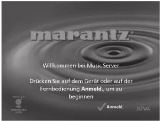 MARANTZ DH9500 - So melden Sie den Music Server an - 1