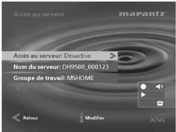 MARANTZ DH9500 - UTILISATION DU SERVEUR MUSICAL AVEC UN LECTEUR PORTABLE - 2