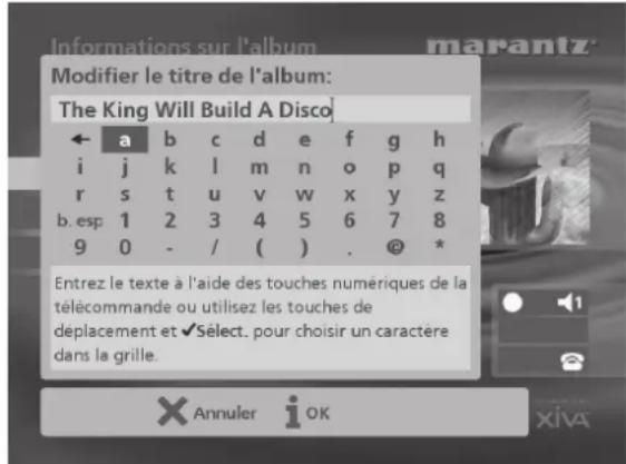 MARANTZ DH9500 - Pour sélectionner des lettres à partir de la grille - 1