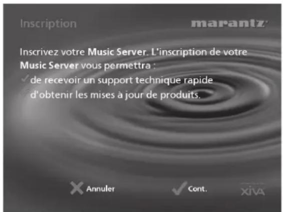 MARANTZ DH9500 - Pour inscrire Music Server - 2