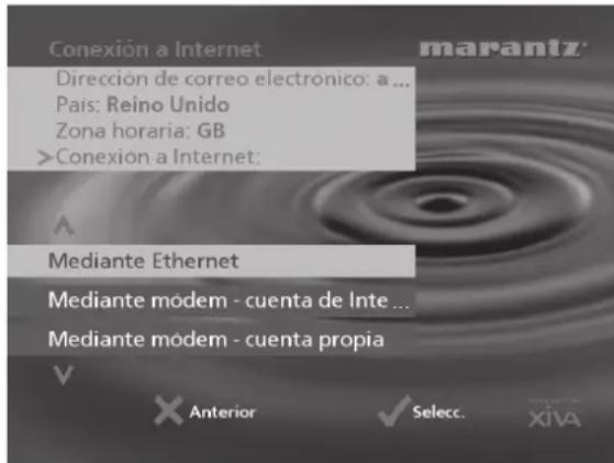 MARANTZ DH9500 - Para conectar Music Server a una cuenta de Internet - 1