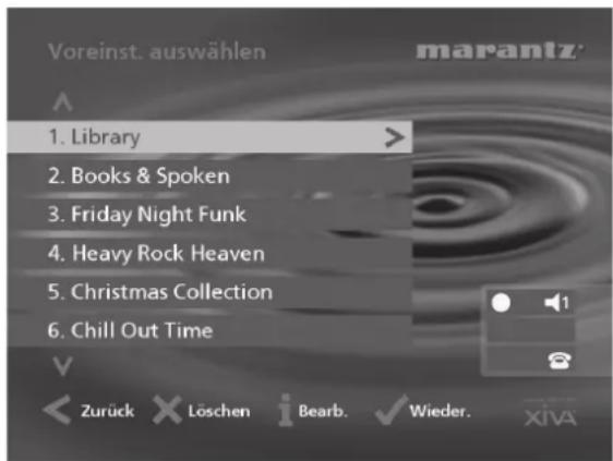 MARANTZ DH9500 - Voreinstellung programmieren - 1