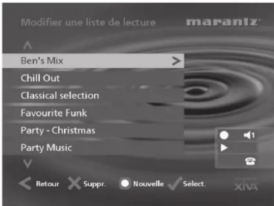 MARANTZ DH9500 - Pour créer une liste de lecture - 1