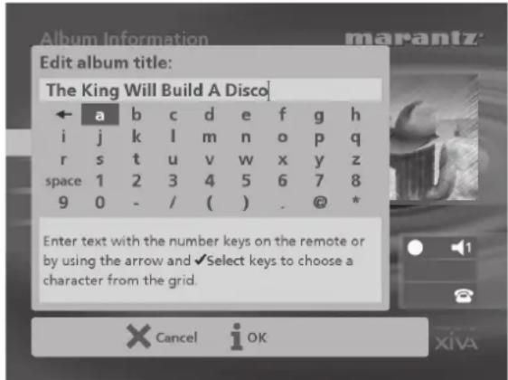 MARANTZ DH9500 - To select letters from a grid - 1