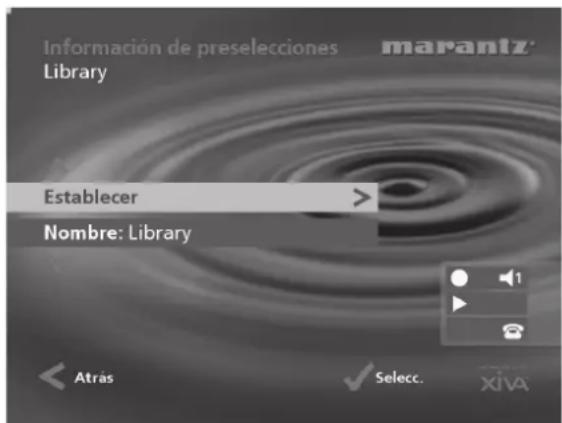 MARANTZ DH9500 - Almacenamiento en una preselección - 3