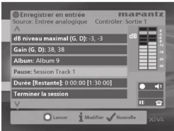 MARANTZ DH9500 - Pour enregistrer un morceau à partir des connecteurs d'entrée haut niveau - 1