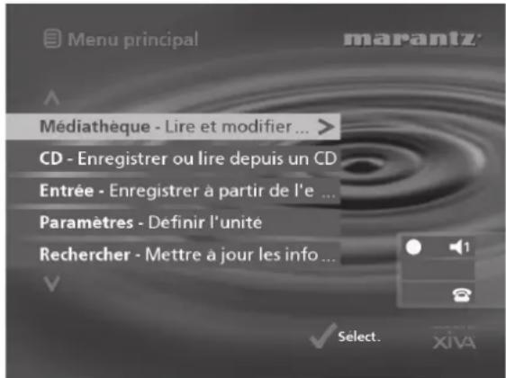 MARANTZ DH9500 - MENU PRINCIPAL DE MUSIC SERVER - 2