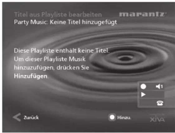 MARANTZ DH9500 - So fügen Sie der Playliste Titel hinzu - 1