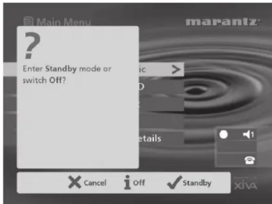 MARANTZ DH9500 - To enter standby or off mode - 1
