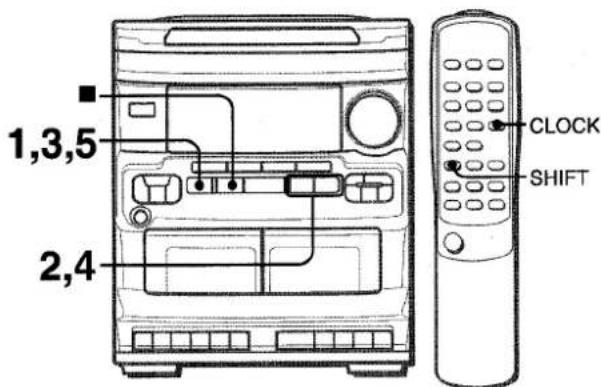 AIWA NSXV2100 - REGLAGE DE L'HORLOGE - 1