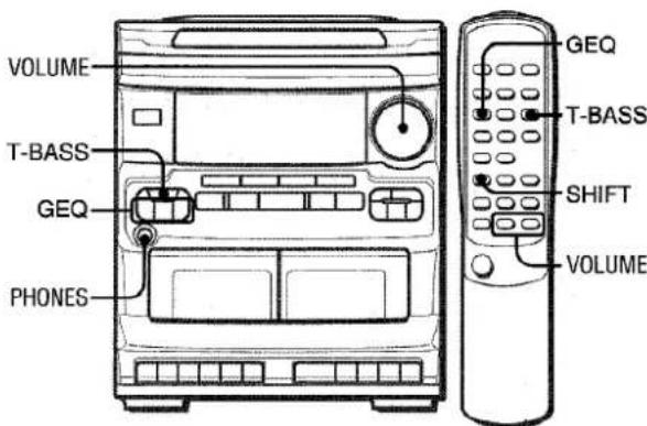 AIWA NSXV2100 - ADJUSTING THE SOUND - 1