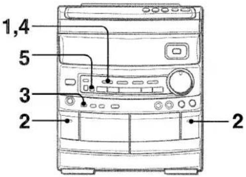 AIWA NSXV8000 - DUBBING A TAPE MANUALLY - 1