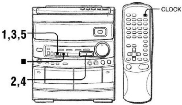 AIWA NSXV8000 - Reglage de l'horloge - 1