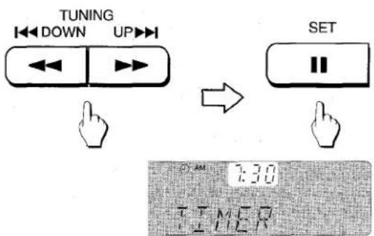 AIWA NSXV70 - SETTING THE TIMER - 3