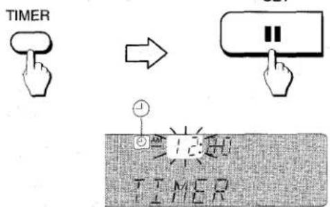 AIWA NSXV70 - SETTING THE TIMER - 2