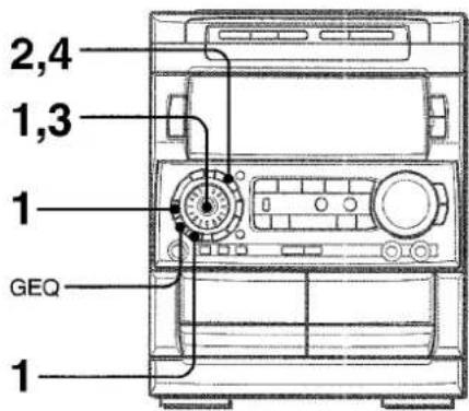 AIWA NSXMT920 - MEMORISATION DES NOUVELLES COURBES D'EGALISATION - 1