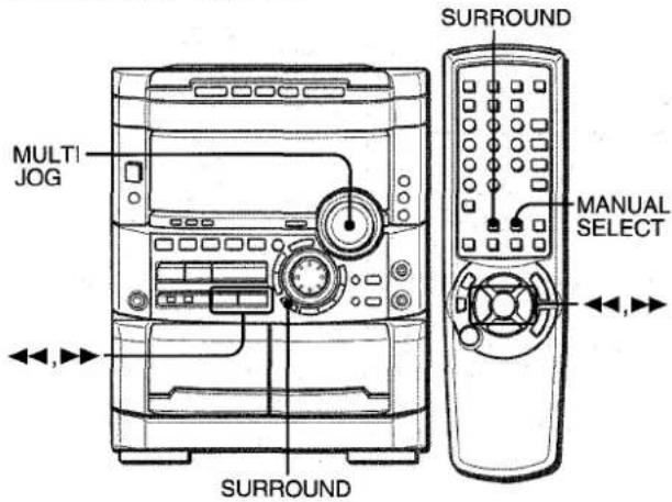 AIWA NSXMT725 - SELECTING A PROGRAMMED DSP SURROUND MODE - 1