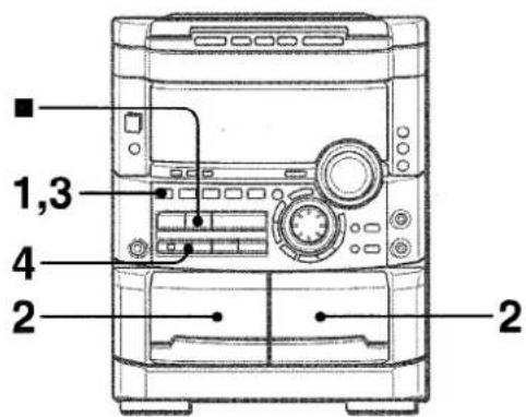 AIWA NSXMT725 - DUPLICATION MANUELLE D'UNE CASSETTE - 1