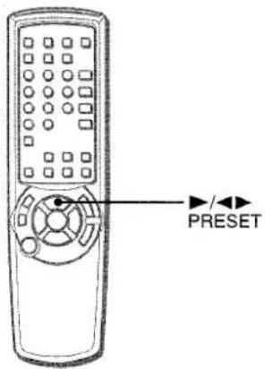 AIWA NSXMT725 - ▶/◀▶ PRESET de la télécommande - 1