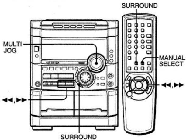 AIWA NSXMT725 - SELECTION D'UN MODE SURROUND DSP PROGRAMME - 1