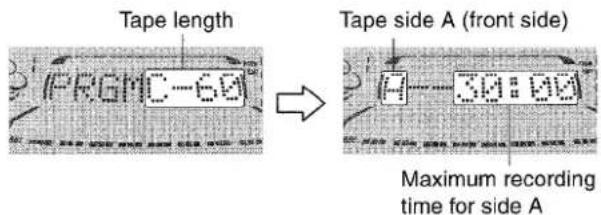 AIWA NSXMT725 - Press numbered buttons on the remote control to designate the tape length. - 1