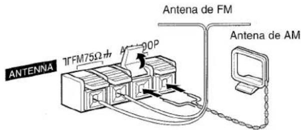AIWA NSXMT725 - Conecte las antenas suministradas. - 1