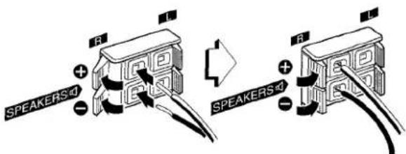 AIWA NSXMT725 - Connect the right and left speakers to the main unit. - 1