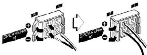 AIWA NSXMT321 - Connect the front speakers. - 1