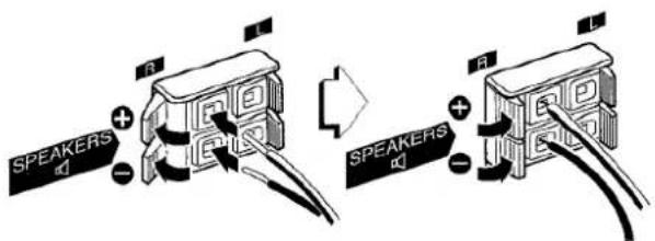 AIWA NSXMT321 - Conecte los altavoces delanteros. - 1