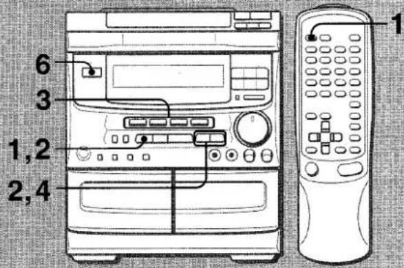 AIWA NSXV52 - SETTING THE TIMER - 1